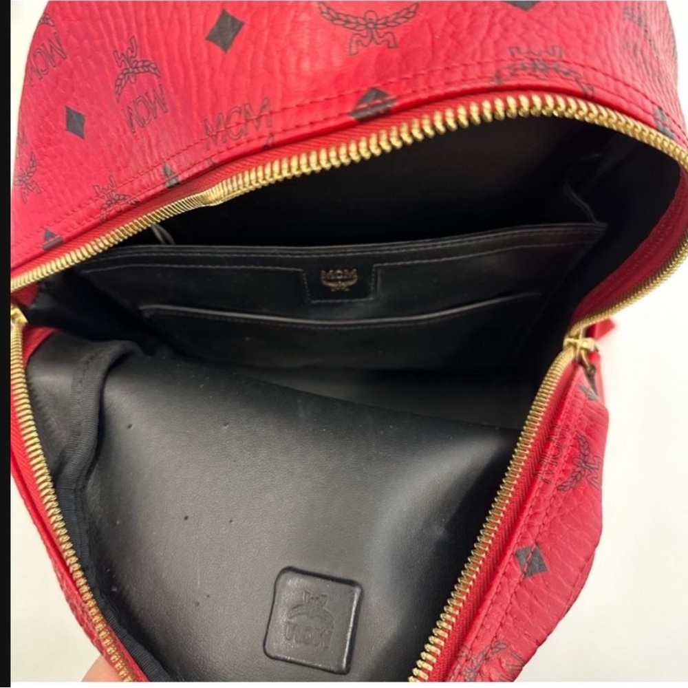 Mcm Red Backpack - image 5